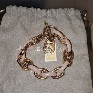 MK rose gold Bracelet & Necklace